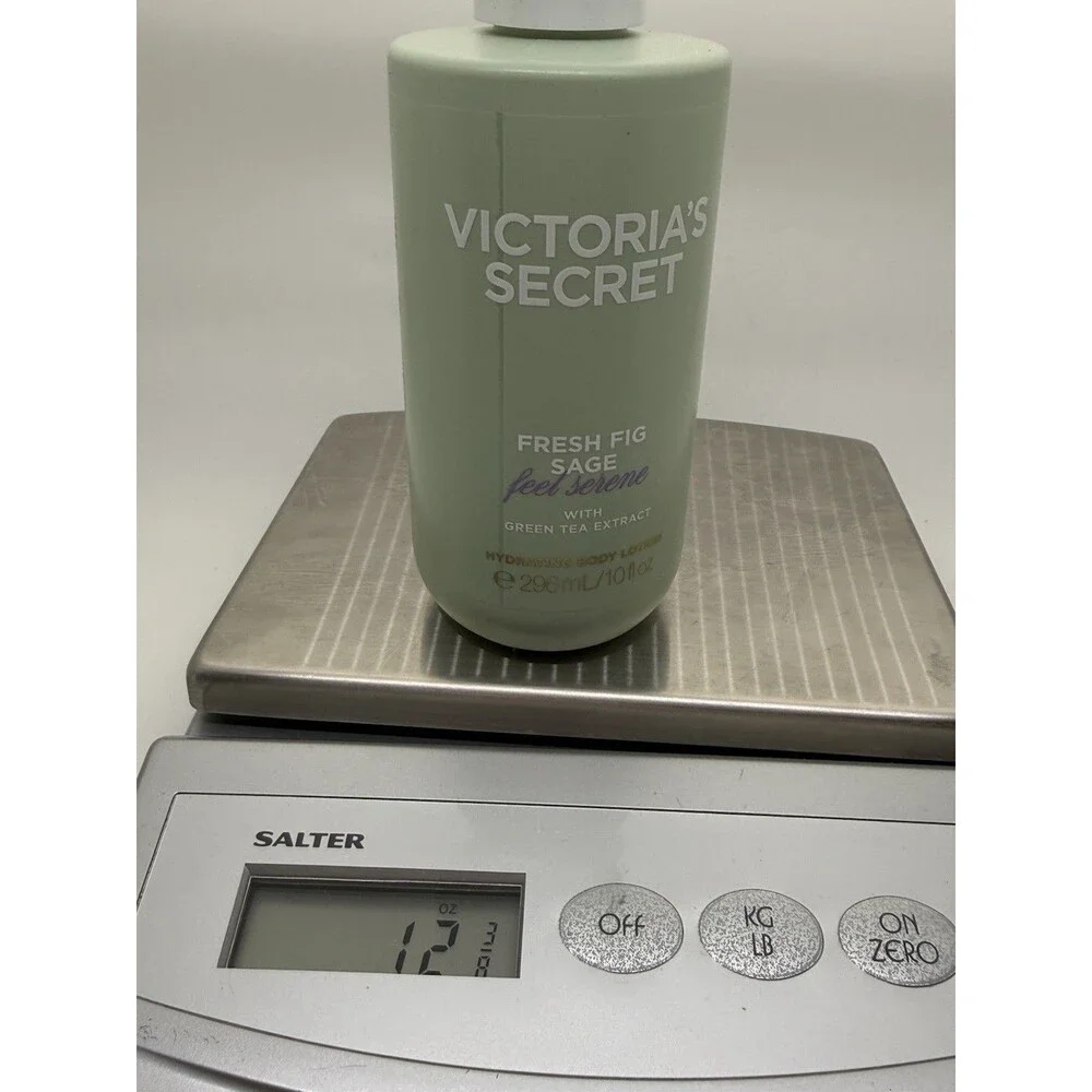 Victoria's Secret Fresh Fig Sage Green Tea Body Oil 4.3oz,‎ Lotion 10oz Set New